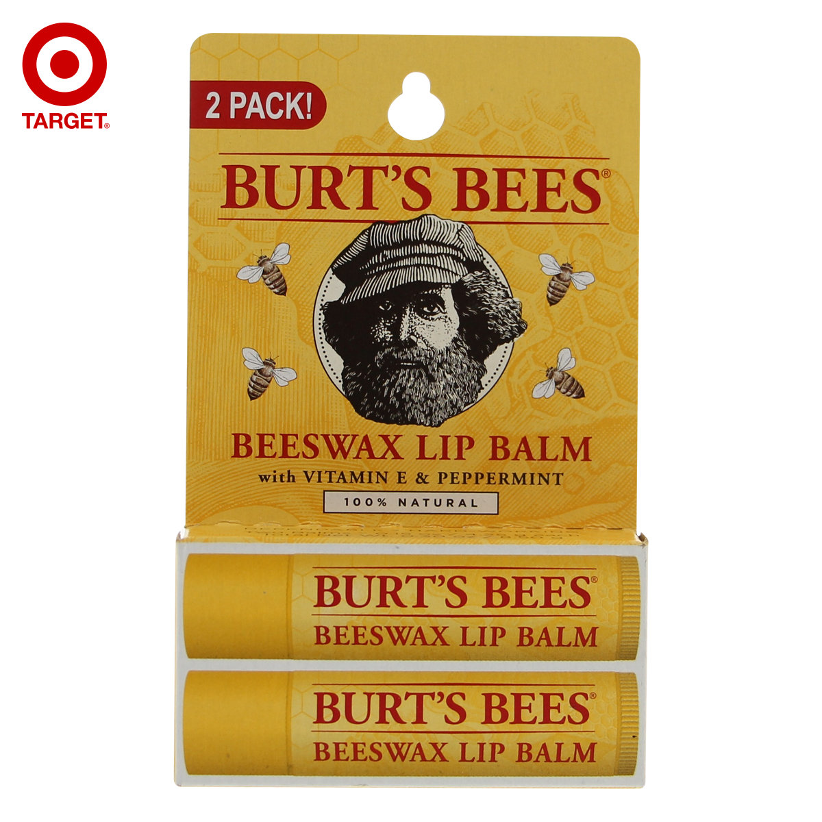 美国进口Burt's Bees小蜜蜂亮泽保湿唇彩唇膏孕妇可用2支装Target