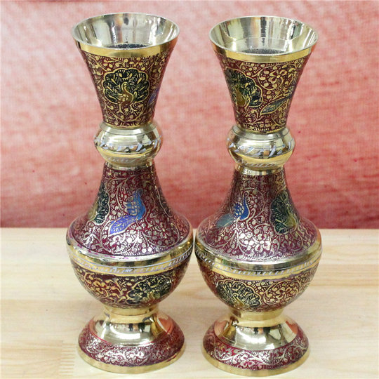 Indian handicrafts, Pakistani copperware, imported 9-inch Baghiza couple bottle, home decoration YT526