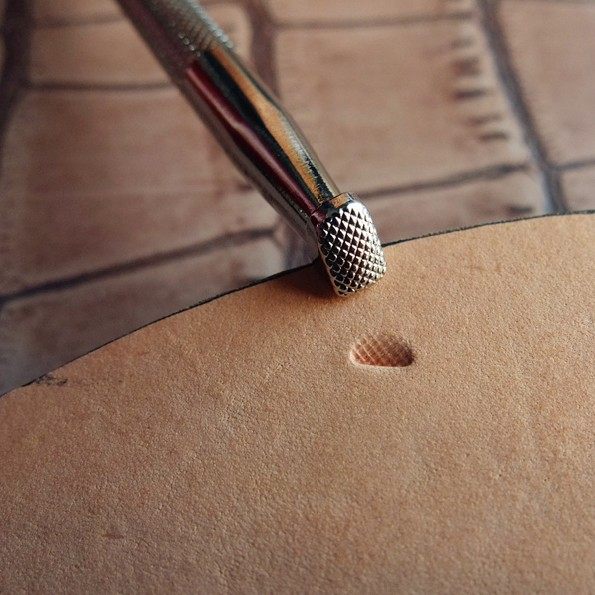 Leather engraving printing tool Johnleather advanced casting type B702 reticulated edge printing tool narrow edge