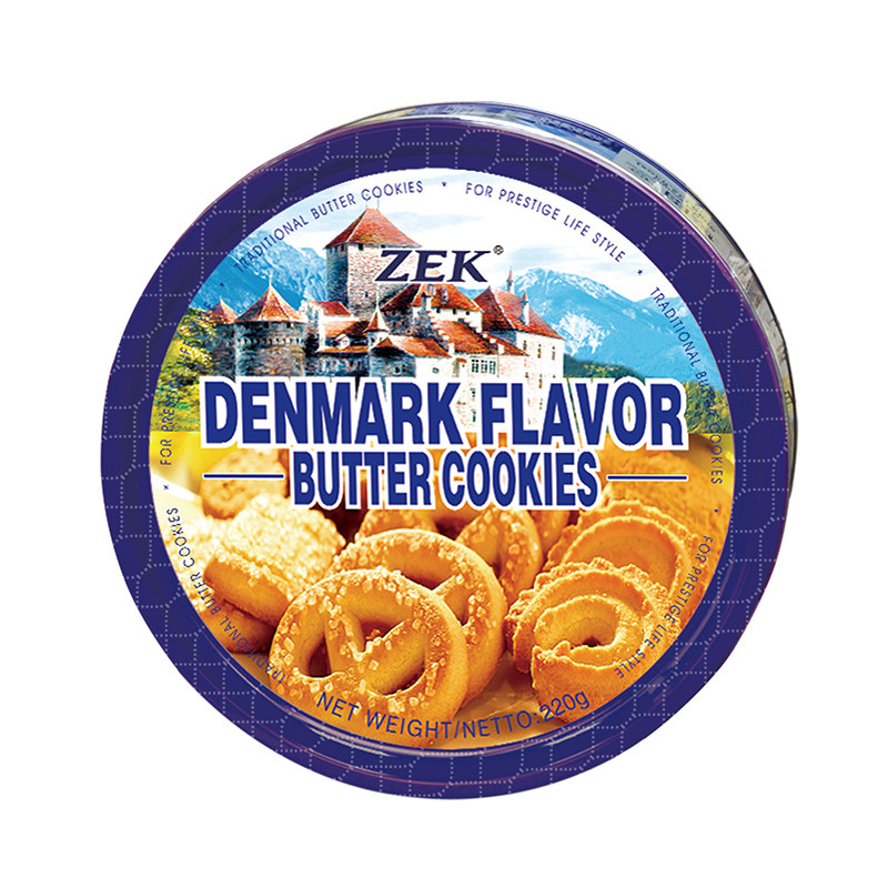 【天猫超市】马来西亚进口 饼干 ZEK丹麦黄油曲奇饼干220g/盒