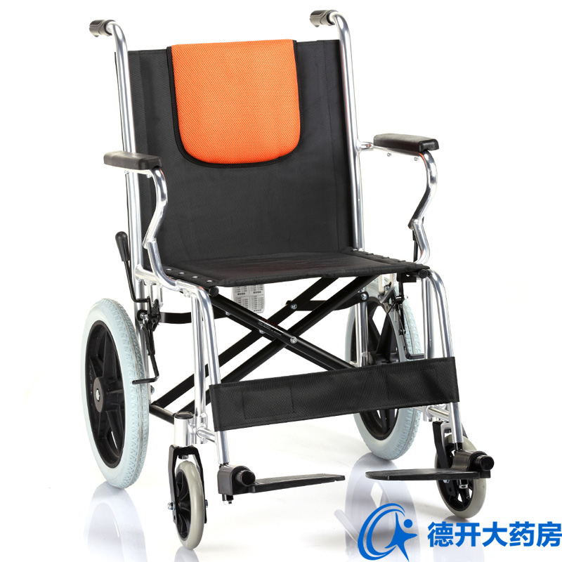 鱼跃轮椅H056 可折叠轻便铝合金老年老人残疾人铝合金手动轮椅车