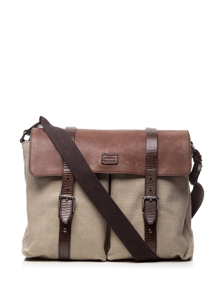 Dolce&Gabbana 卡其色拼接邮差包