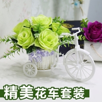 Home indoor plastic fake flower set jewelry ornaments living room wine cabinet decoration simulation dry flower flower flower pot