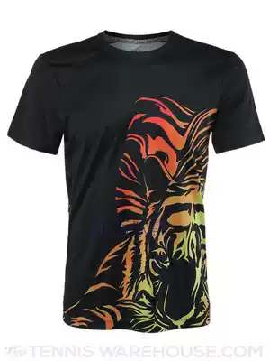 Solfire Mens Wild Tiger Crew Men's Tennis Short-Sleeved Shirt