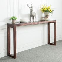 European-style wrought porch solid wood living room porch American porch table modern minimalist case foyer long narrow table