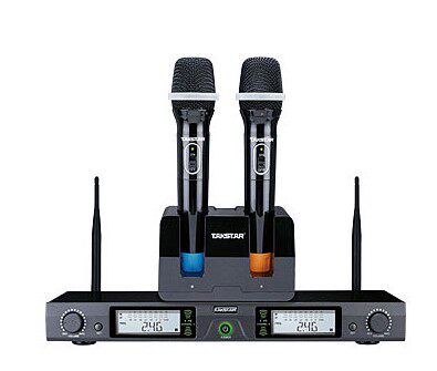 Takstar wins DG-K80 2 4G digital karaoke wireless singing microphone lithium battery powered