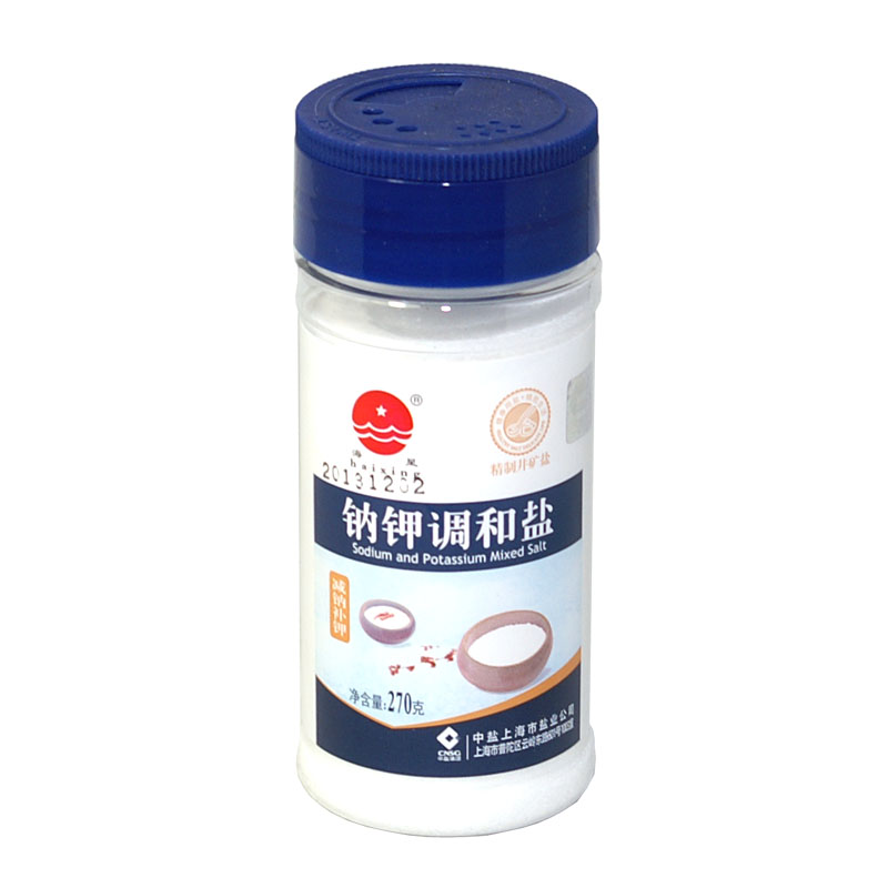 【天猫超市】海星 钠钾调和盐 270g 食用盐 食盐调味料调味品中盐