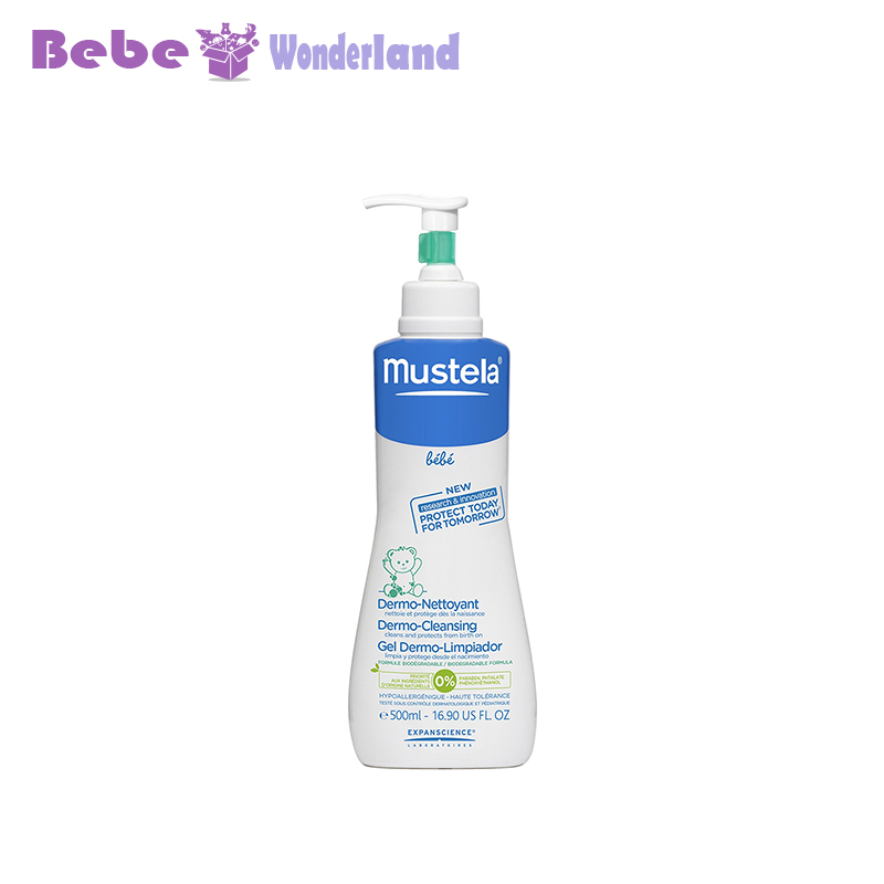 妙思乐Mustela新生贝贝婴儿洗发沐浴露二合一500ml