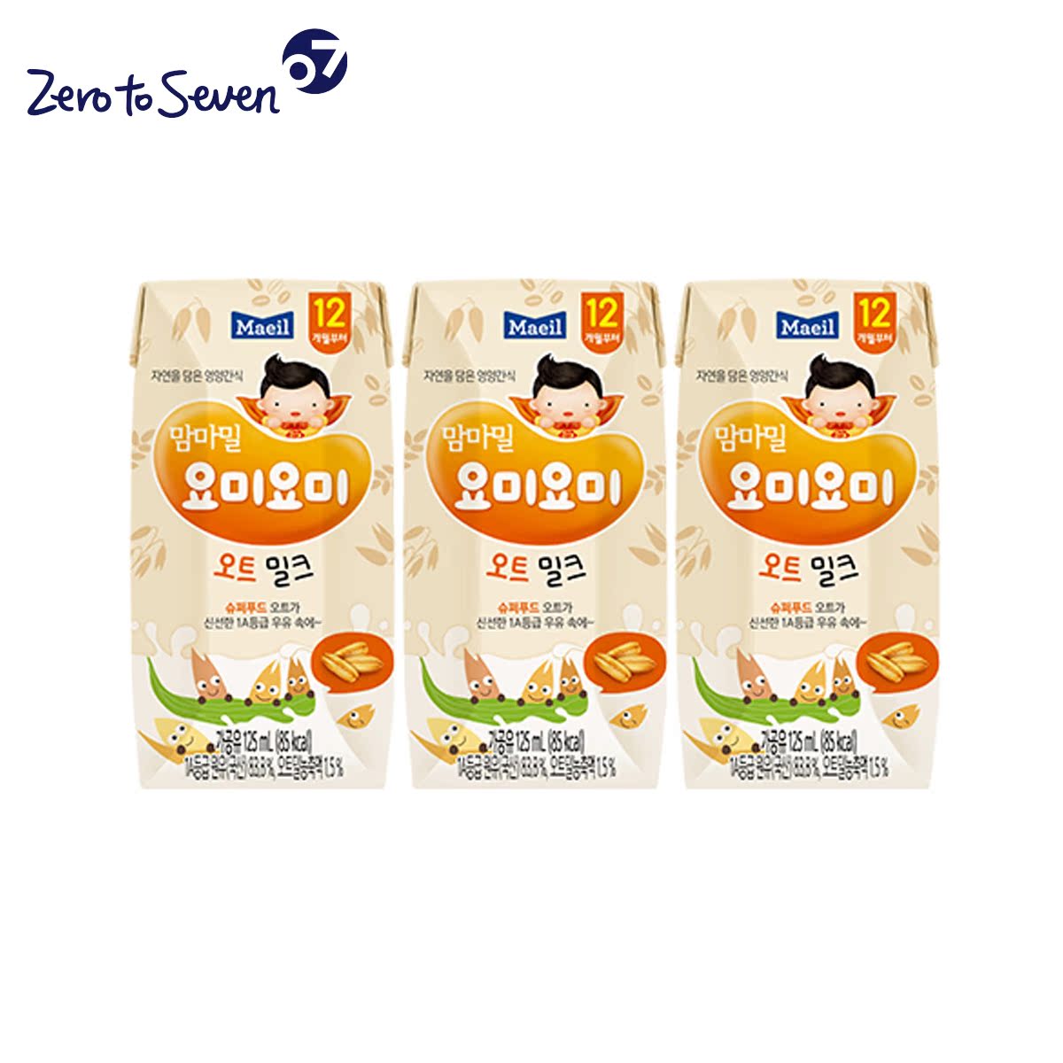 maeil每日乳业妈咪味吖咪吖咪 燕麦牛奶（125ml*3）