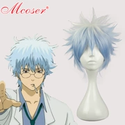 Mcoser anime tóc giả Gintama Sakata Gintoki Ginsan cosplay gradient