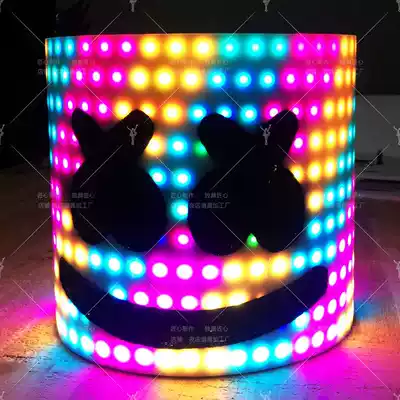 Top 100 DJ Hard hat Paper shell LED Hard hat Top 100 DJ Marshmallow Headgear MarshMello tiesto Hard hat