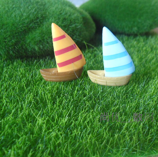 Moss Microscape Creative Pendulum LOVELY MINI SMALL BOAT SMALL BOAT YACHT SAILING MULTI-MEAT PLANT MINI ECO BOTTLE BUILDING