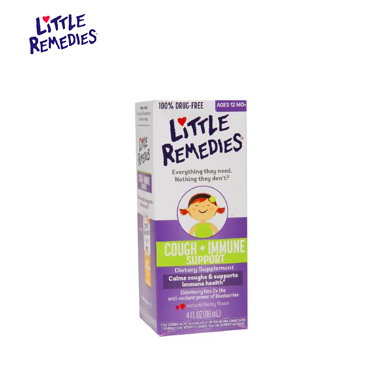 Little Remedies 儿童咳嗽+免疫力口服液 天然梅果味120ml