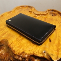 Ingenuity British je horse rein leather zipper long wallet for men and women harness leather clutch handmade custom long wallet