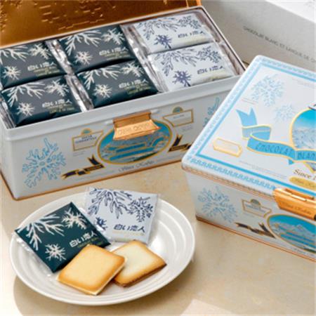 日本直邮 北海道名产 白色恋人 巧克力夹心饼干 54枚装