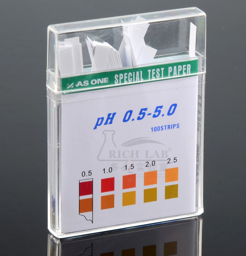 日本ASONE盒装PH精密试纸 0.5-5.0水质化妆品食物酵素酸碱测试纸