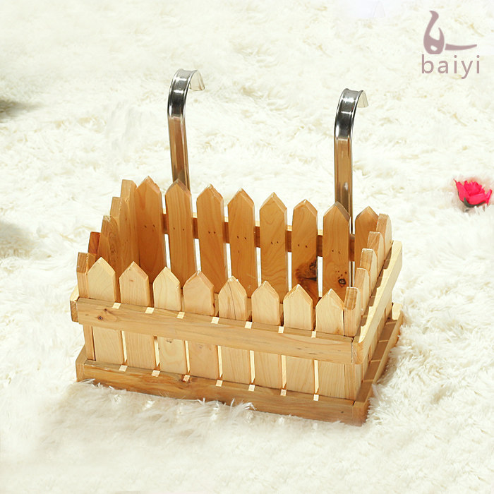 Beri wood barrel bath tub Bath Tub Accessories Hanging Basket