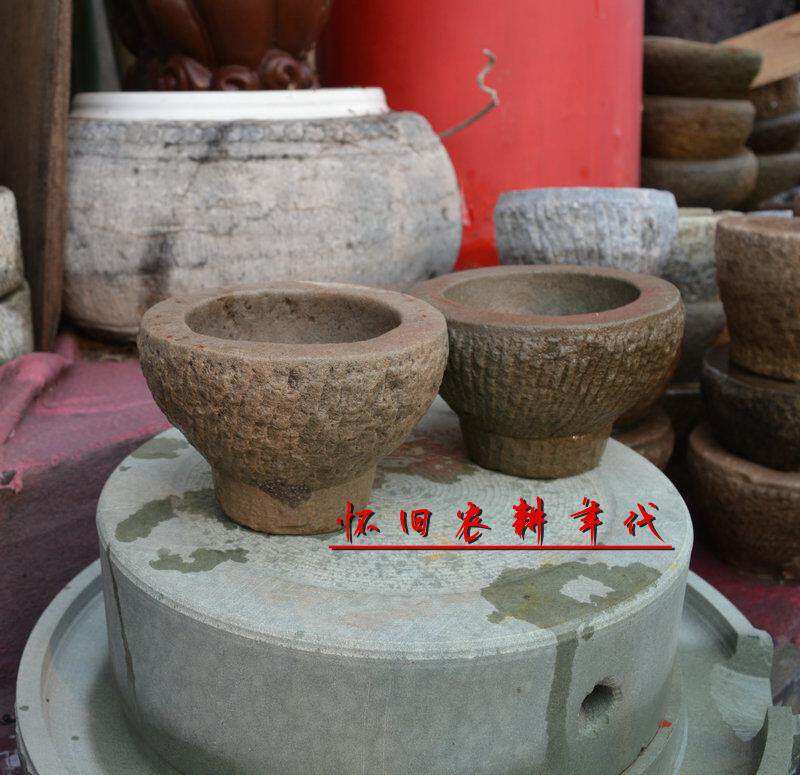 Ancient Park nostalgia old objects stone trough old stone mortar Ashtray Stone Sculpture Creative Flower Pot Special Price