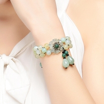 Pure jewelry Agate bracelet Xiuyu small fresh female hand string wild literary fan retro ethnic style student gift