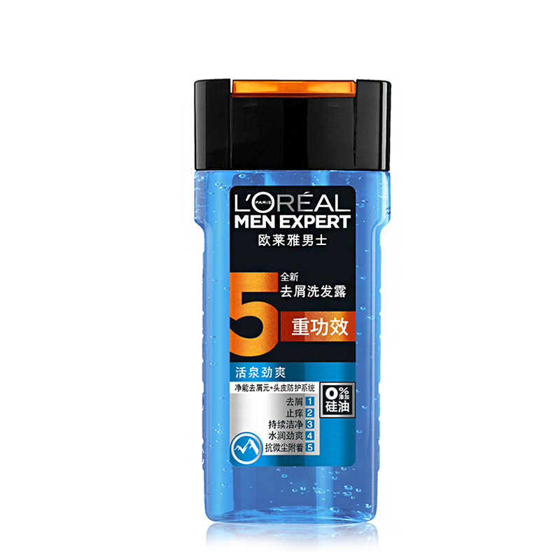 【天猫超市】欧莱雅男士去屑洗发露(活泉劲爽)200ml 无硅油
