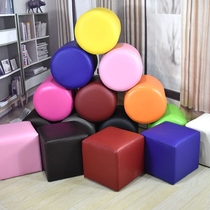 Small Pieddon swapped shoes stool square stool furniture sofa stool footrest stool tea table Home small stool round stool Childrens leather mound