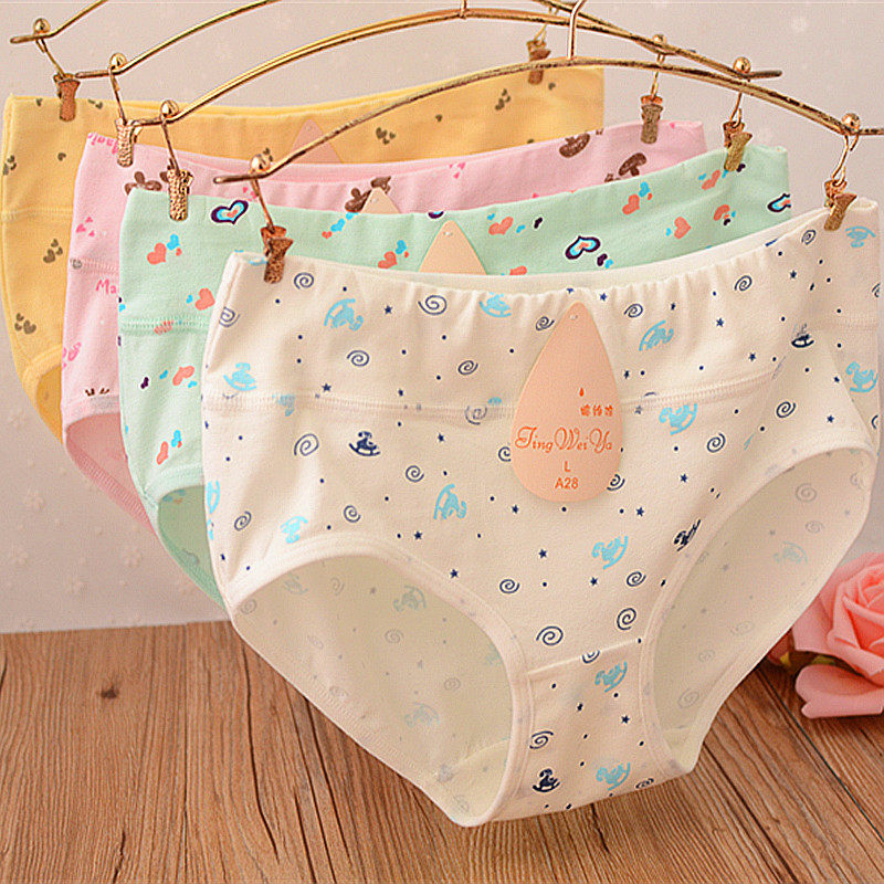 Lady Underwear Summer Thin Full Cotton Medium Waist Loose Anti-bacterial Breathable Girl Fat Mm Mama Middle Aged Pure Cotton Stall Safety Pants