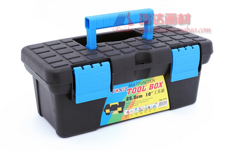 10 inch small number 771 Double layer toolbox Fine art drawing box Lead pen case solid cover Toolbox Fine art Supplies