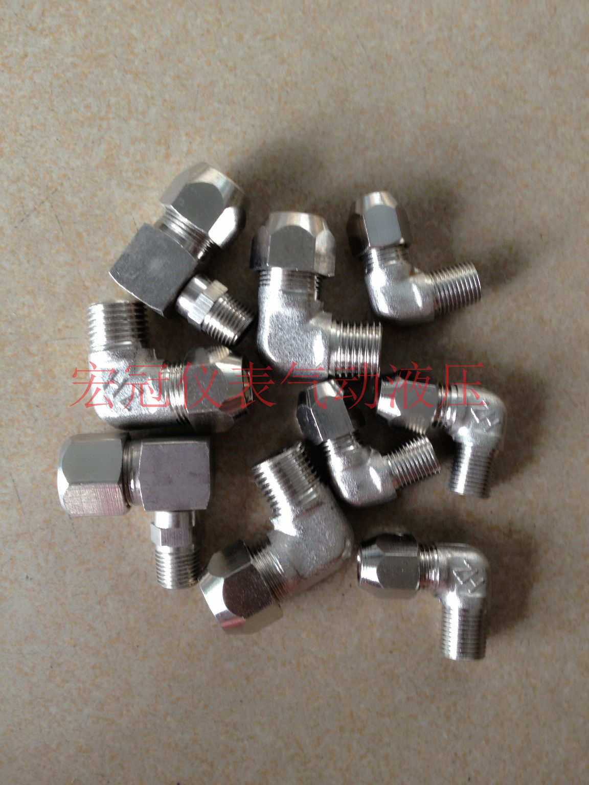 Copper Outer Wire Right Angle Cutting Sleeve Elbow Steel Pipe Quick Screwing Joint External Thread Cutting Sleeve Tubing Joint 90 ° Series