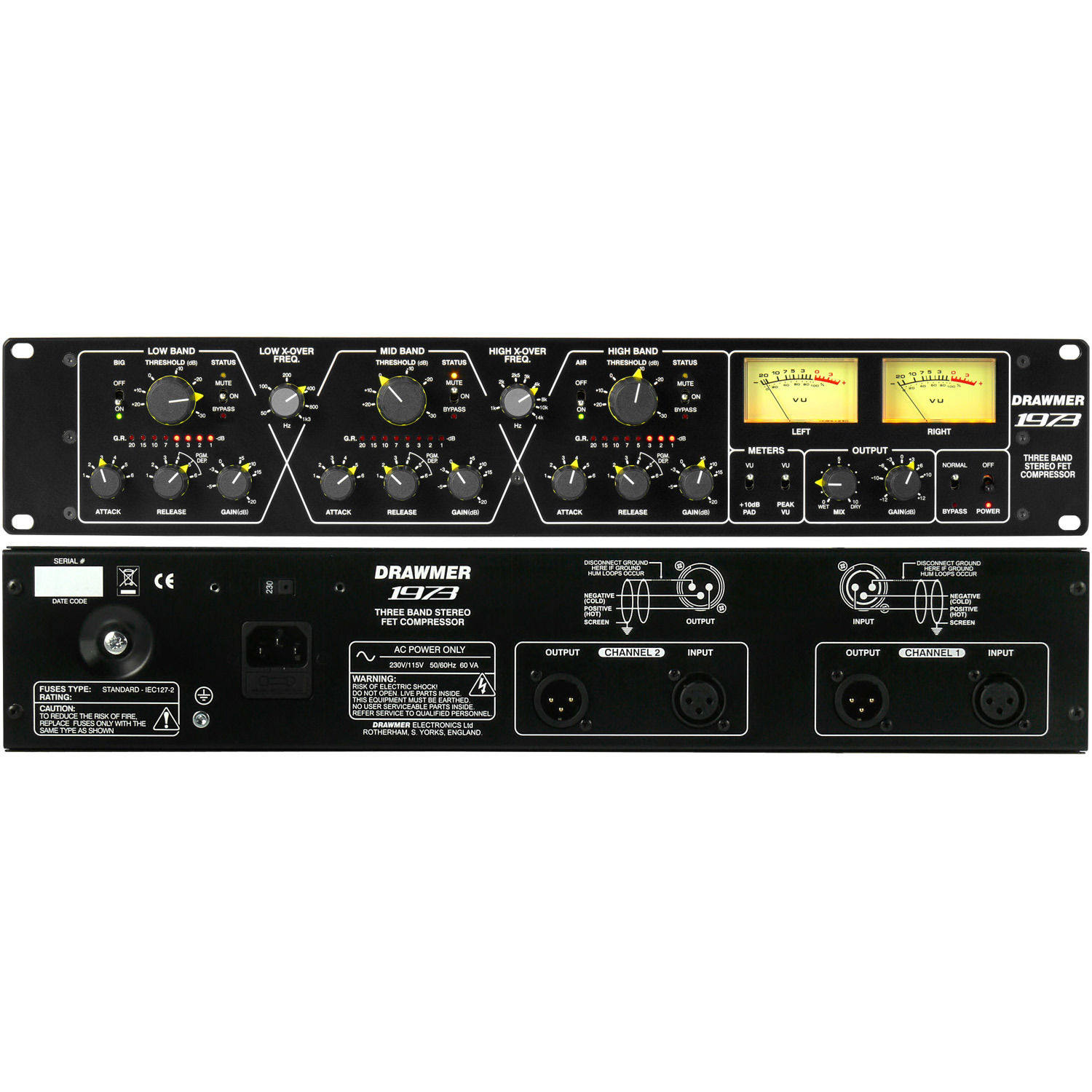 Drawmer 1973 FET field effect stereo three-section compressor