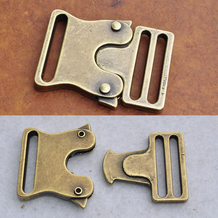 Bronze outdoor backpack buckle accessories buckle bag accessories buckle 2.5cm inner diameter metal