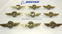 BOEING 737 787 Civil aviation crew pilot flight attendant Gold winged flight badge