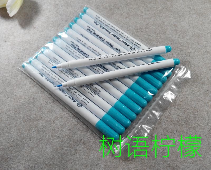 Cross stitch water-soluble pen Clothing pen marker pen Water-based pen Water-soluble pen blue thick head 12 pcs