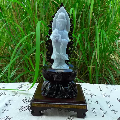 Myanmar natural A goods Jade light purple send son Guanyin jade ornaments Jieyang labor supply boutique 0529