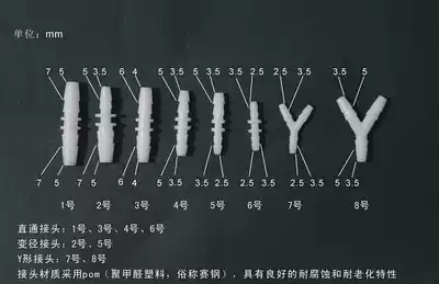 Straight joint plastic joint plastic joint straight 4mm straight through M4 straight through all kinds of straight through