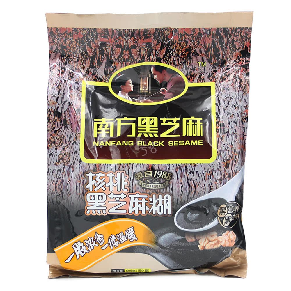 南方 核桃黑芝麻糊 600g/袋 即冲即食 美味营养