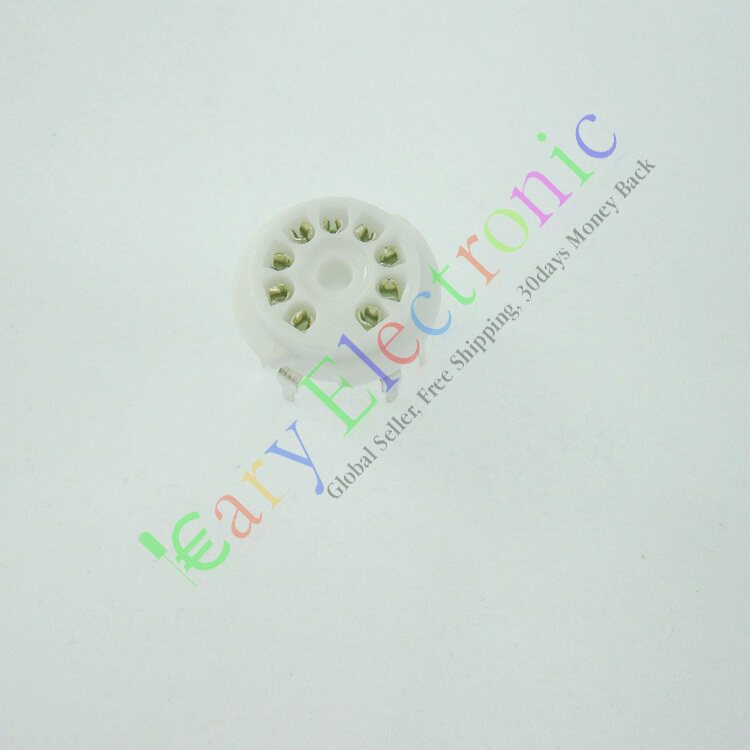 PCB small nine feet GZC9-B ceramic silver plated tube holder for vacuum tubes such 12AX7 12AX7 12AU7 6p1 6n1