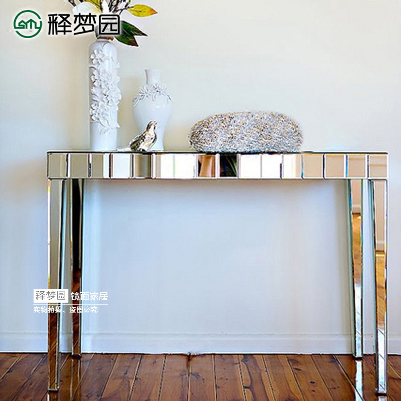 Export boutique Entrance table Glass furniture Entrance table Entrance cabinet Mirror furniture European style LJ-0501