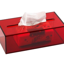 Factory direct fashion crystal transparent acrylic rectangular tissue box to draw creative tissue box shell custom