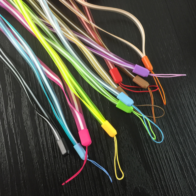 Suitable for Apple 11promax 6s transparent color mobile phone protective shell lanyard 78 XS universal mobile phone neck rope