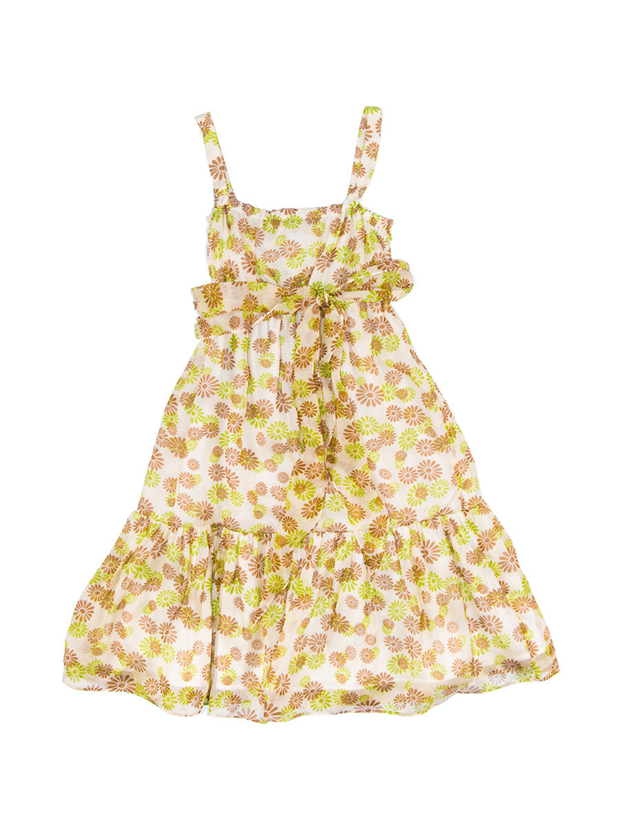 Dolce&Gabbana 拼色花朵图案大童吊带连衣裙