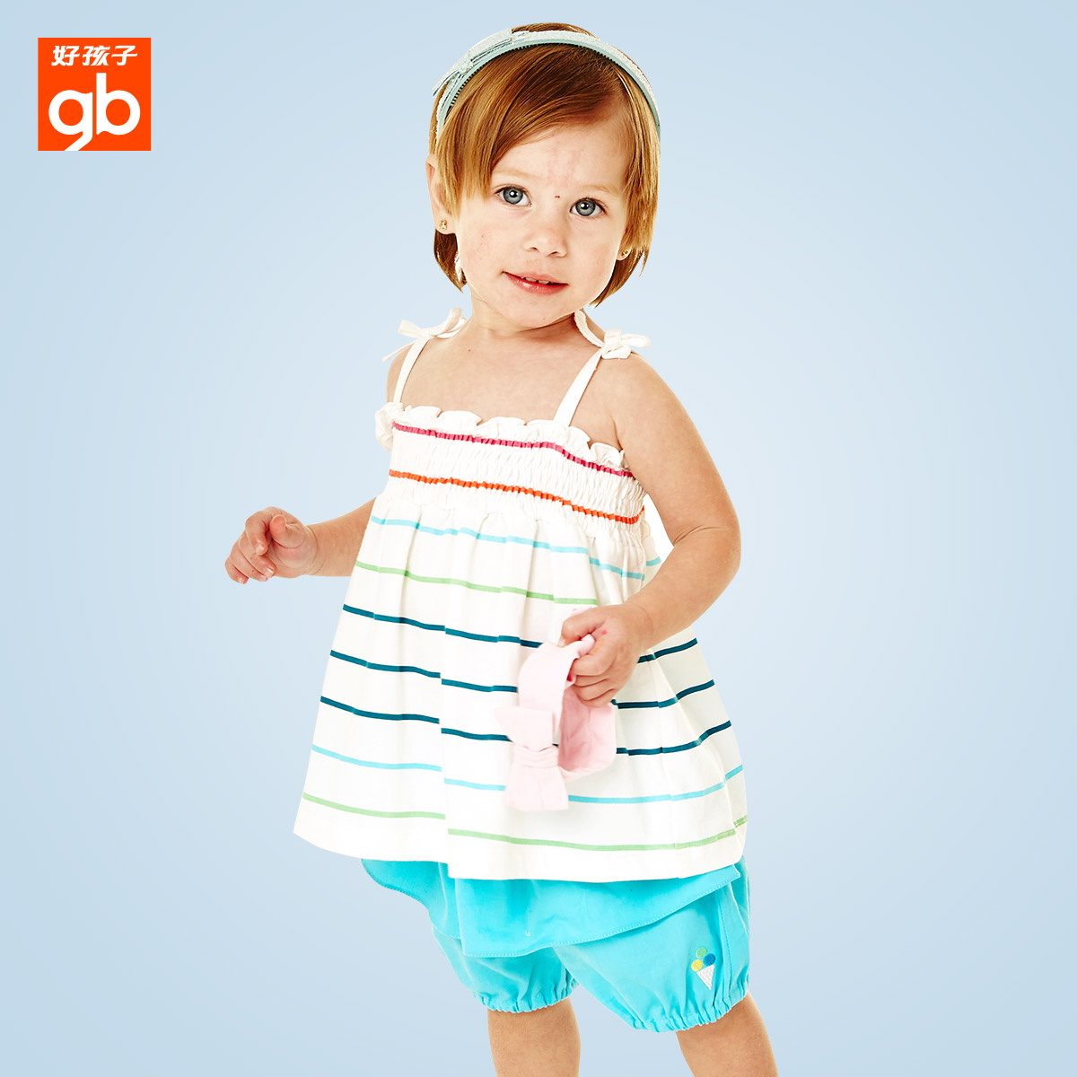 好孩子goodbaby2015新品女婴童女童短袖上衣波西米亚风格T恤上衣