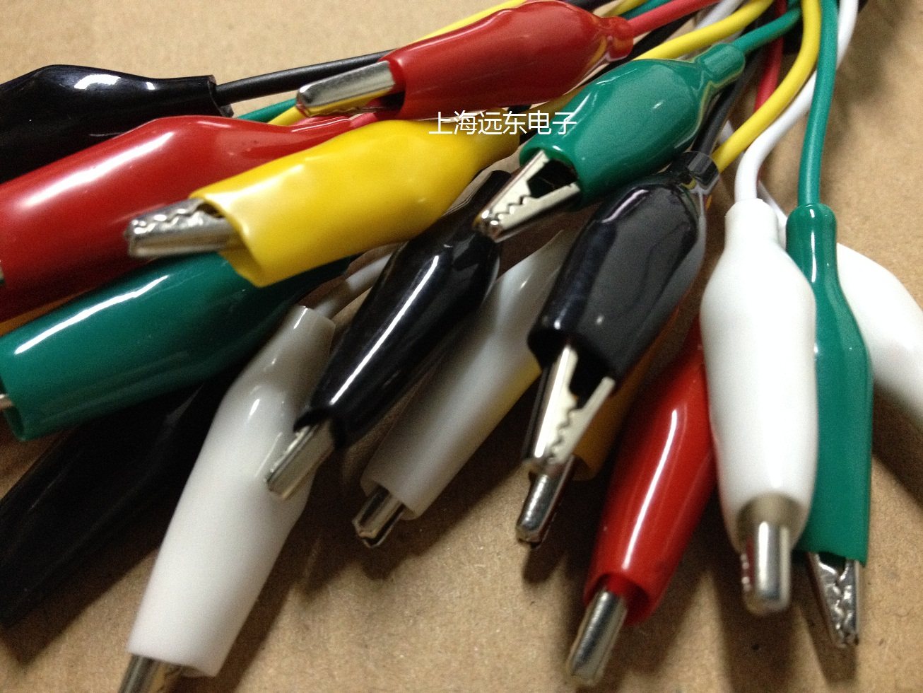 Quality mid-number double head crocodile entrainment line test line with line crocodile clip length 50CM