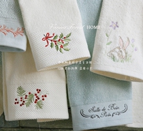 Foreign trade boutique tail single high quality cotton embroidery face towel Terry fabric soft absorbent