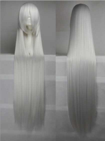 动漫cosplay假发白色黑色超长直发长发1cm1米5古装造型假头发套