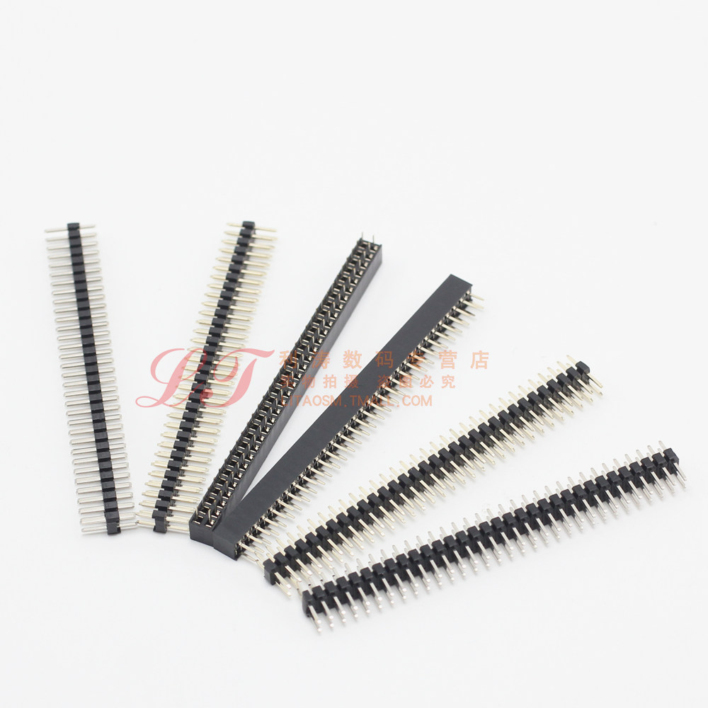 2*32p double row pin double row socket 2 0mm pitch gold plated 32p double row pin double row socket 1 set