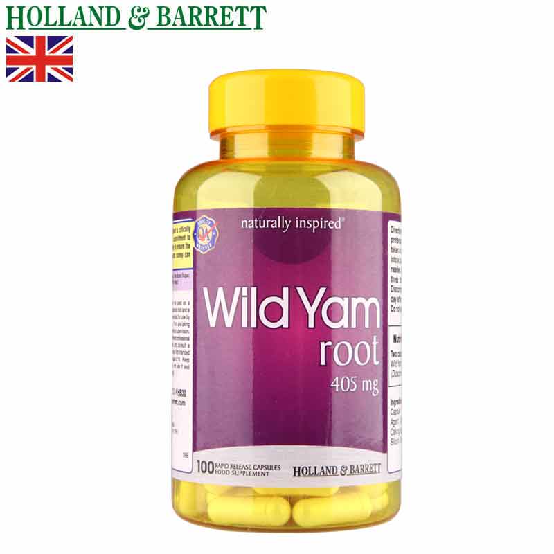 HollandBarrett/HB荷柏瑞 野山药根营养胶囊缓解更年期症英国直邮