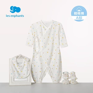 Liying bé hộp quà tặng bông trẻ sơ sinh onesies đồ lót hộp quà tặng 4 cái mùa mới