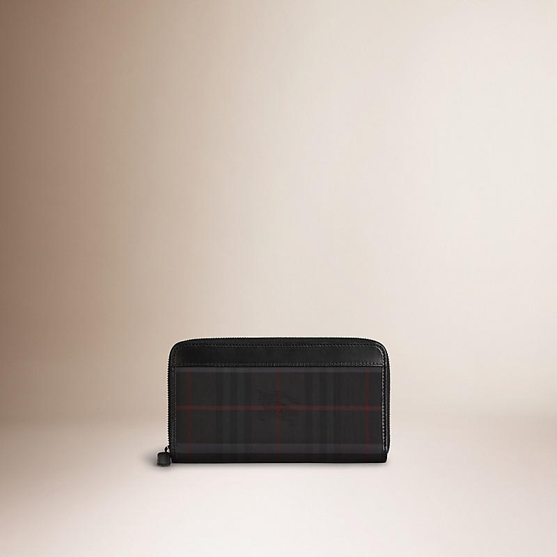 BURBERRY/博柏利Horseferry 格纹全拉链钱夹 39455641