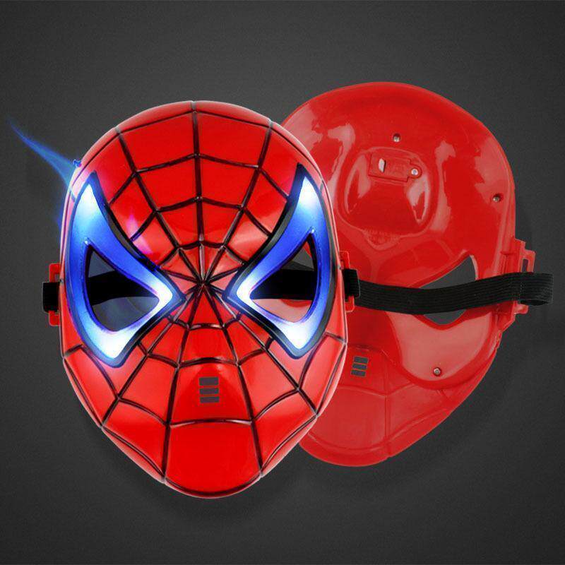 Spider-Man Captain Iron Man Glowing Mask Children's Mask Anime Party COS Children's Day Gift