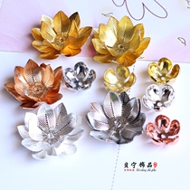 diy jewelry accessories Chinese style dress handmade antiquity hairpin headwear material brass three-layer combination Lotus torso